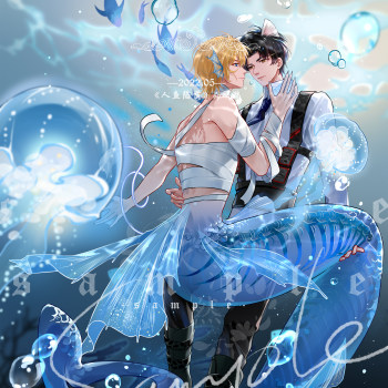 【商稿】给文轩图书专营店_人鱼陷落麟潜abo人鱼陷落绘画作品