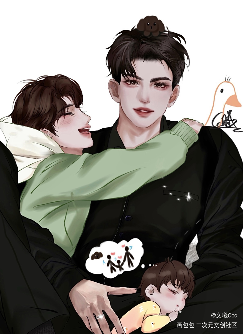 群秀全家福 😉求关注_娘娘腔188男团群秀李程秀邵群绘画作品
