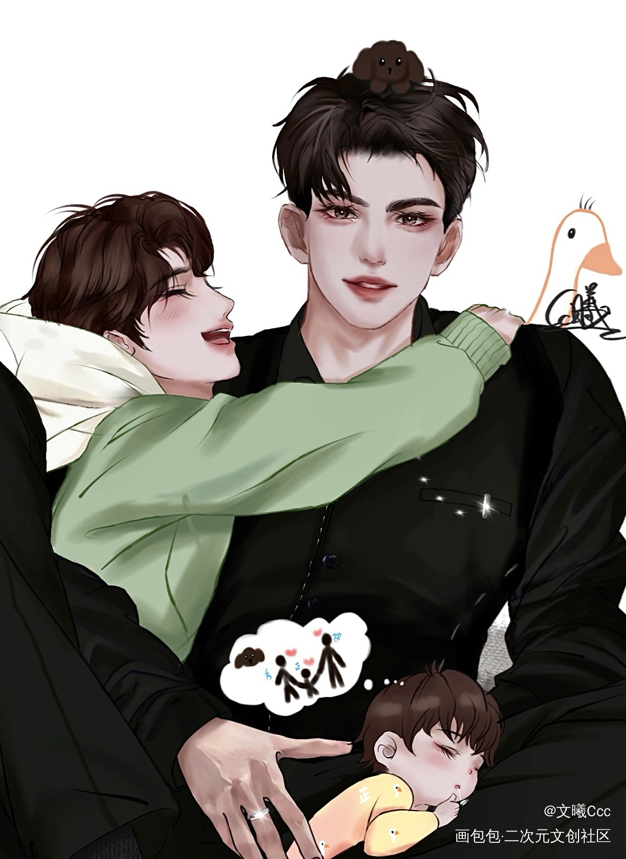 群秀全家福 😉求关注_娘娘腔188男团群秀李程秀邵群绘画作品