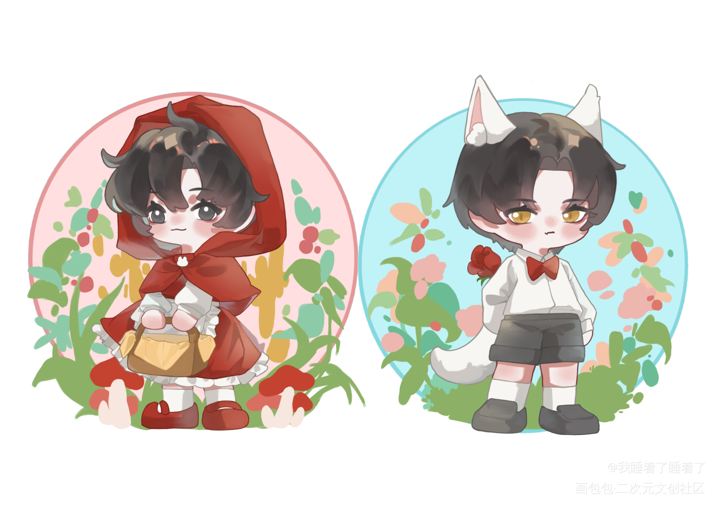 六一滴童话pa忘羡_魔道祖师忘羡蓝忘机魏无羡Q版同人绘画作品