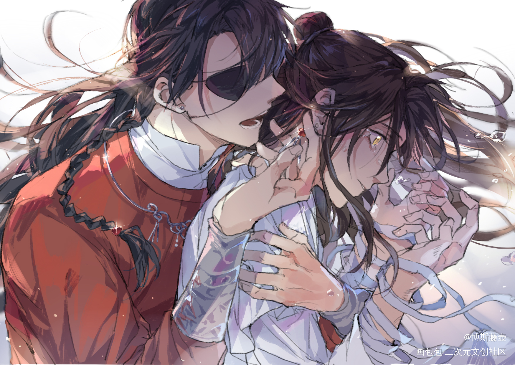 _天官赐福花怜绘画作品