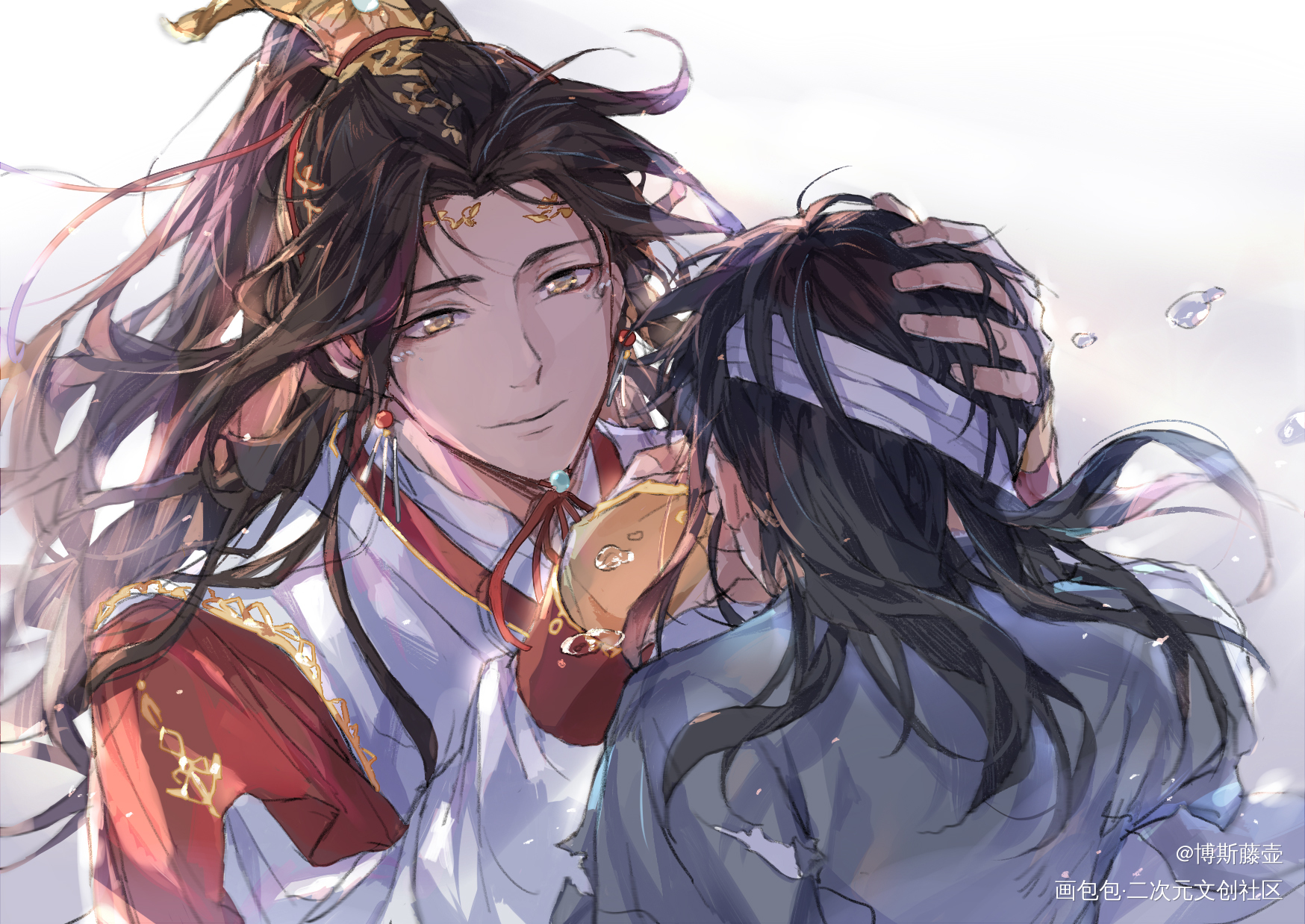 _天官赐福花怜绘画作品