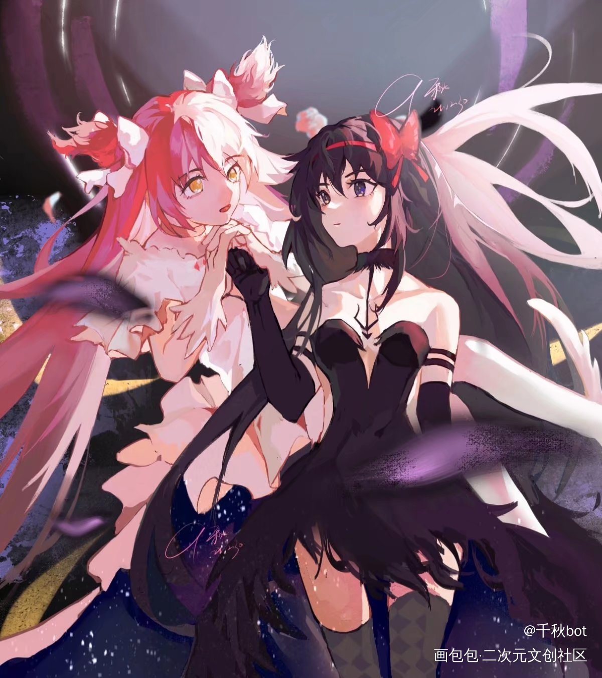 神魔_魔法少女小圆晓美焰鹿目圆日系同人绘画绘画作品