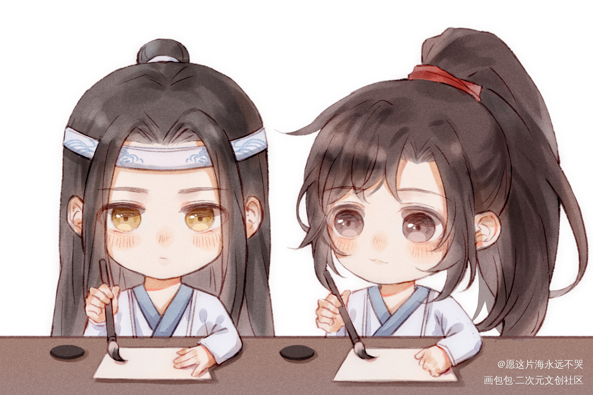 习字_魔道祖师忘羡绘画作品