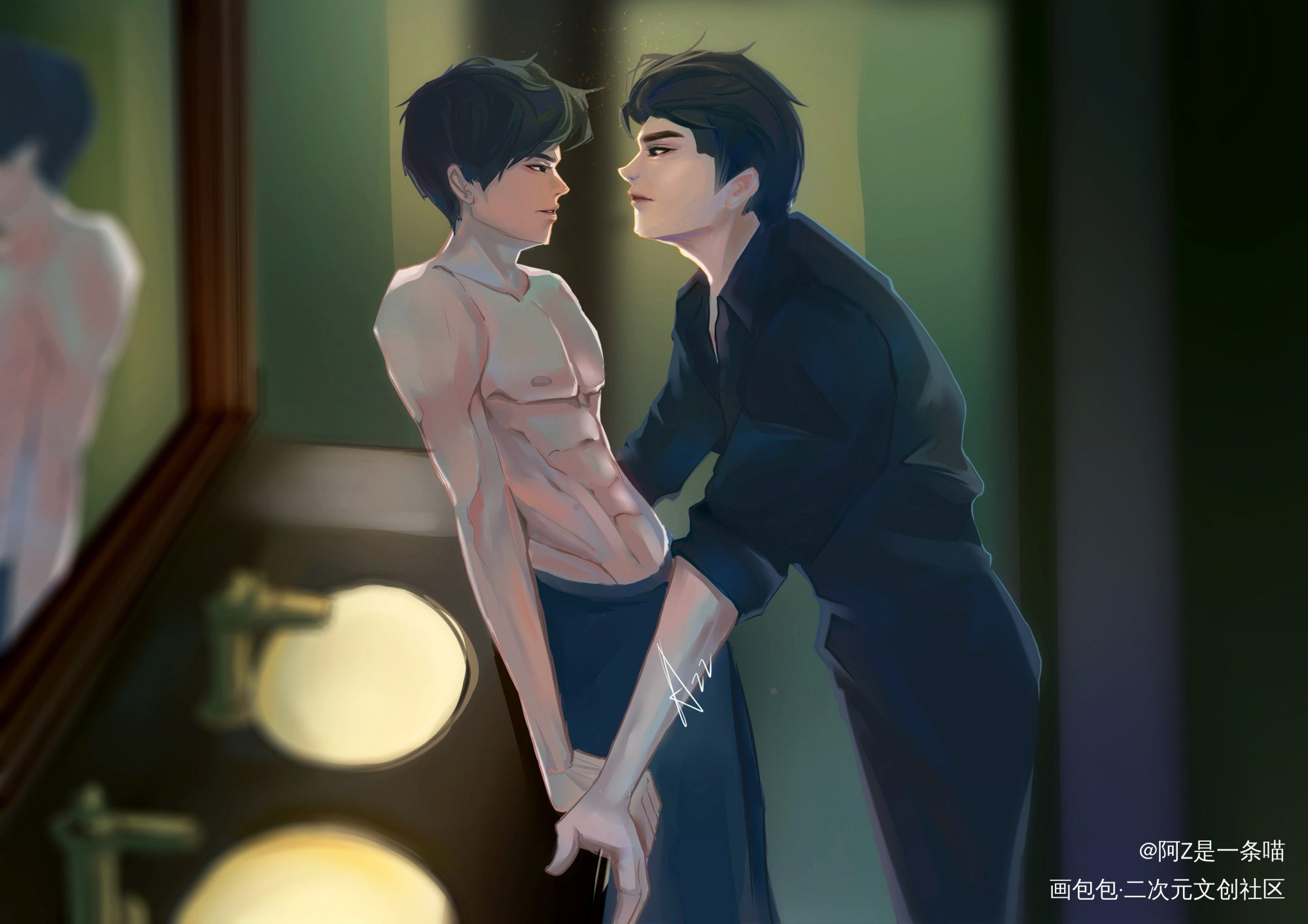 保时捷谁看了都想冲～_摸鱼页mileapo黑帮少爷爱上我绘画作品