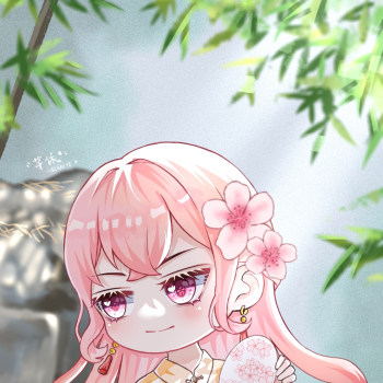 桃花美人_古风日系q版我要上首推插画oc原创绘画作品