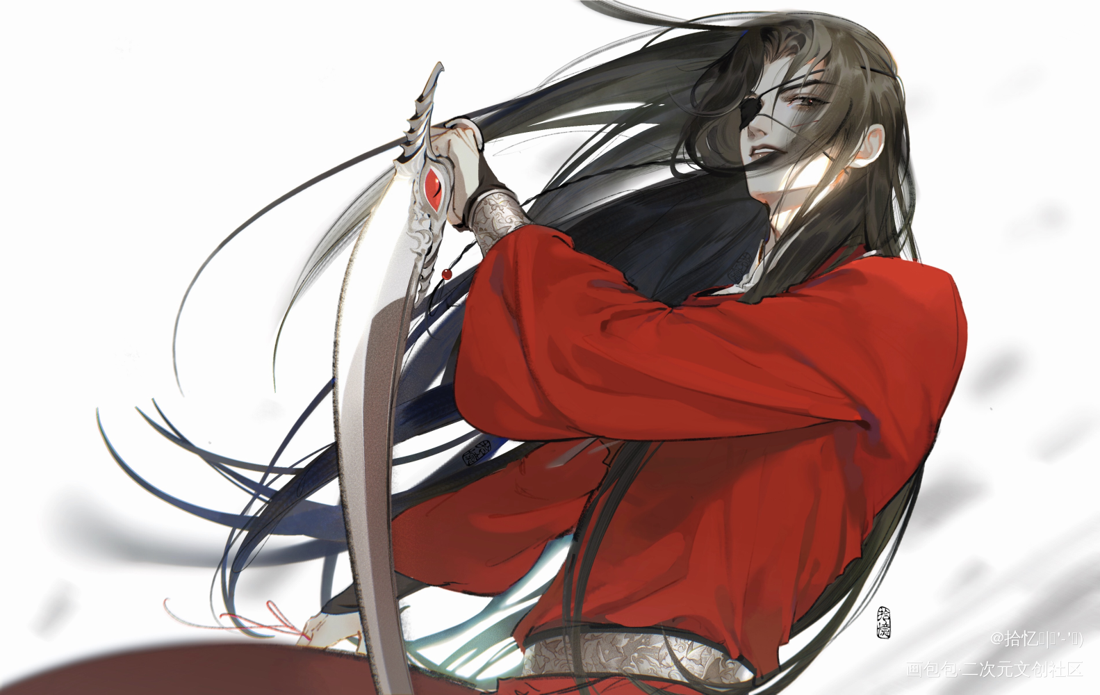 花花_天官赐福花城绘画作品