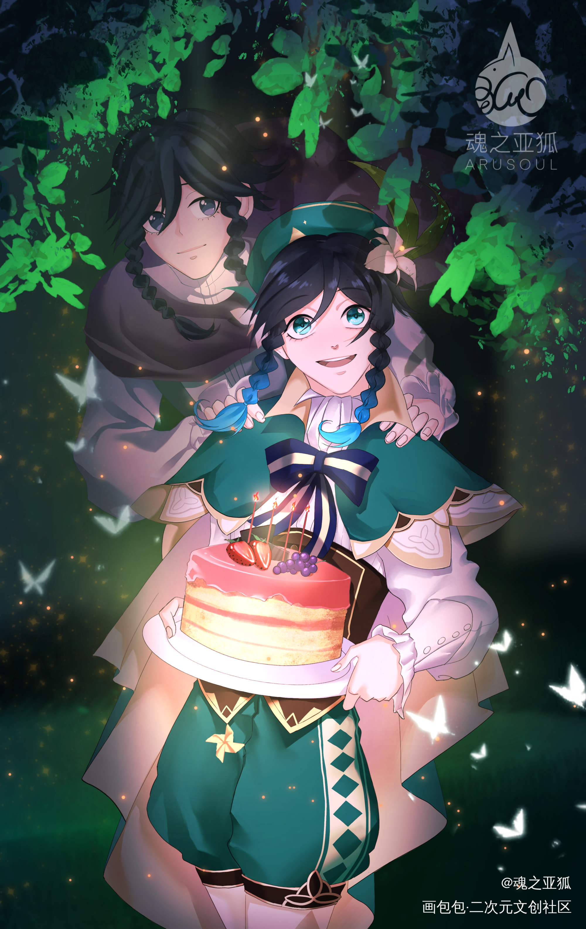 稿件_原神温迪绘画绘画作品