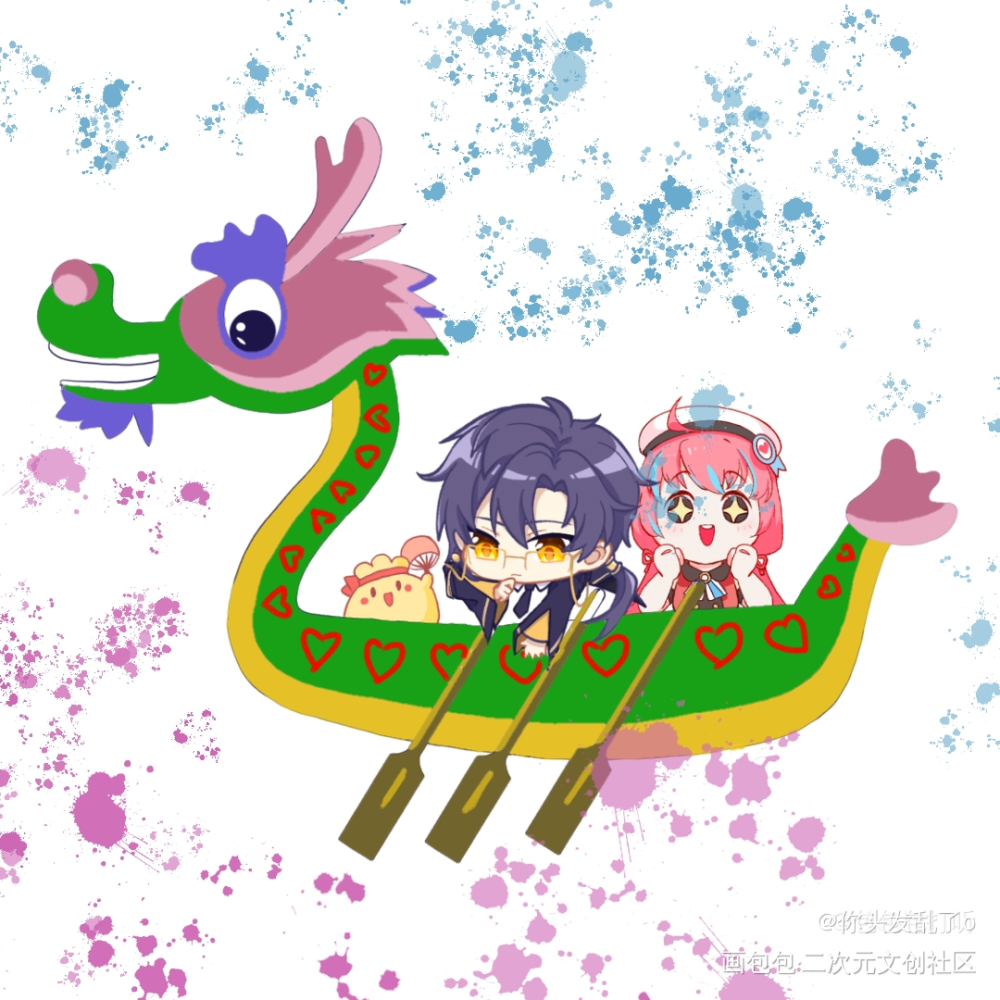 龙舟_童趣龙舟涂鸦大赛绘画作品