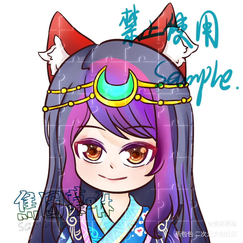 qq头稿稿_Q版指绘摸鱼约稿绘画绘画作品
