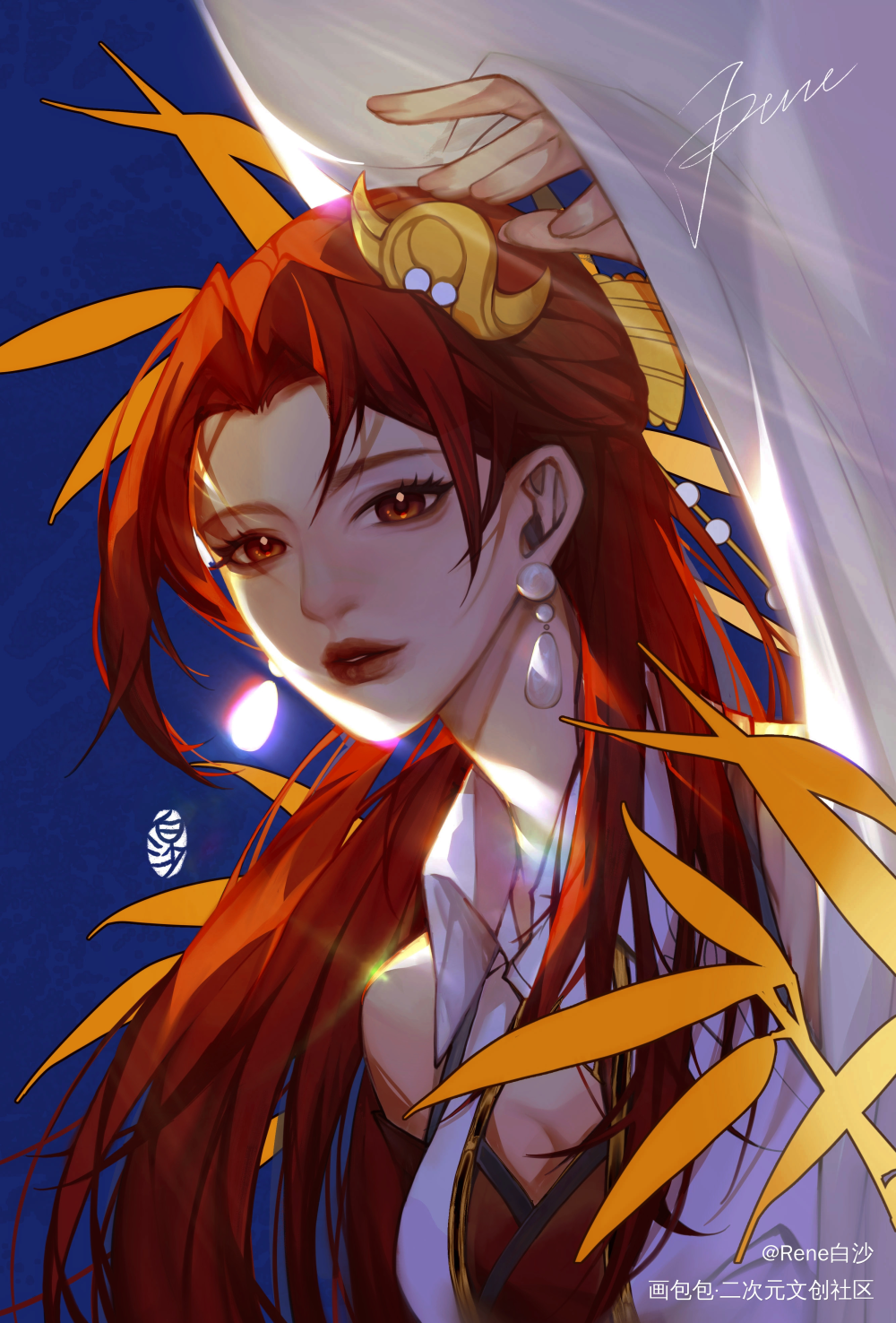 貂蝉姐姐～_王者荣耀貂蝉半厚涂头像壁纸绘画作品