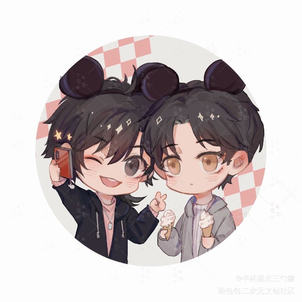 忘羡-迪士尼贴贴_魔道祖师忘羡绘画作品