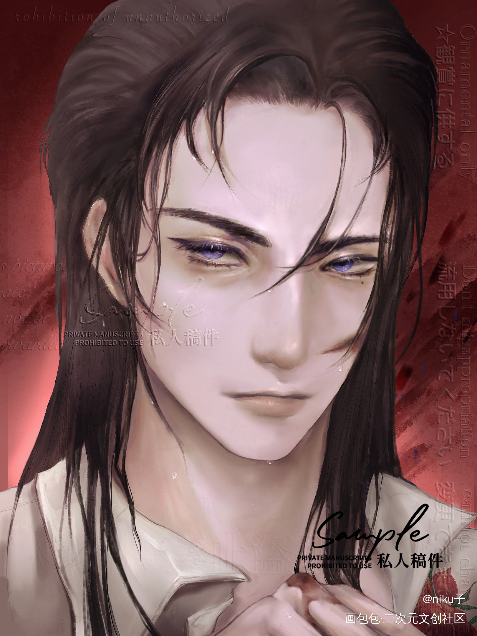 私人稿件。_头像procreate头像约稿绘画oc绘画作品