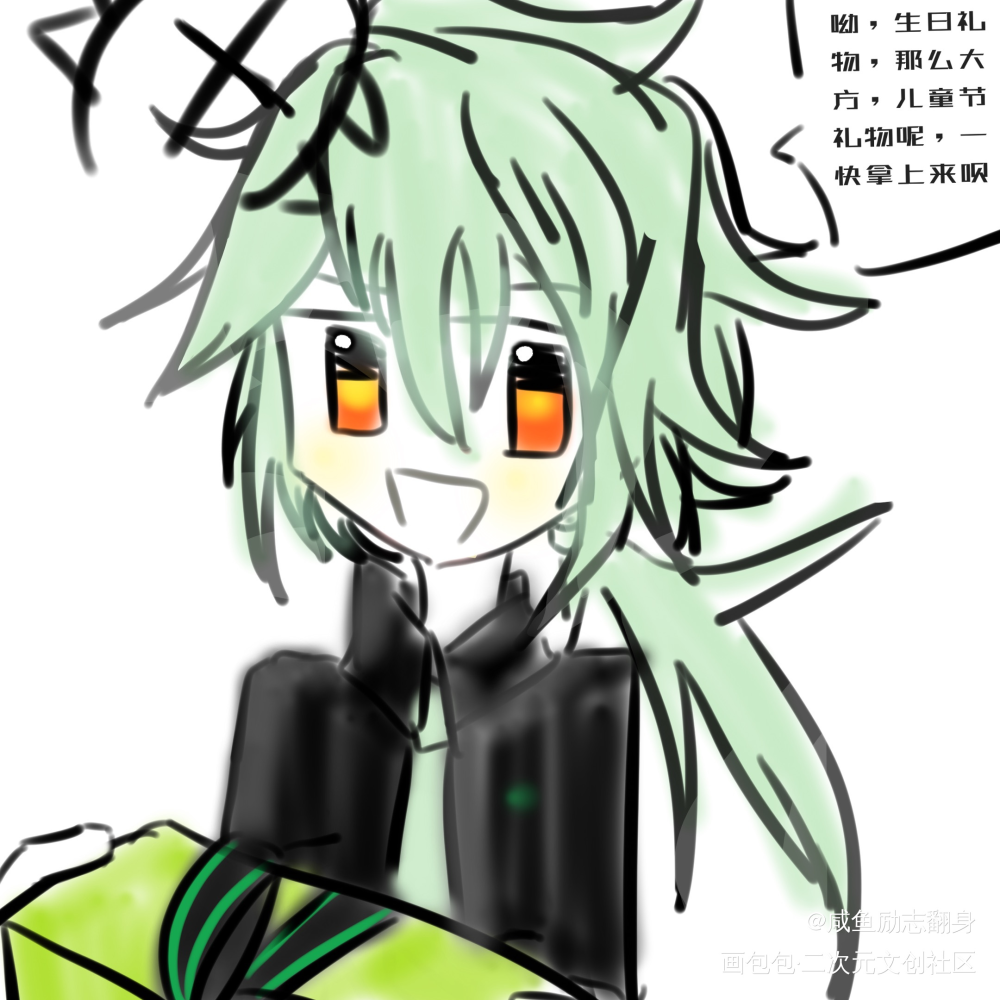 61的，忘发了_凹凸世界生日快乐赞德绘画作品