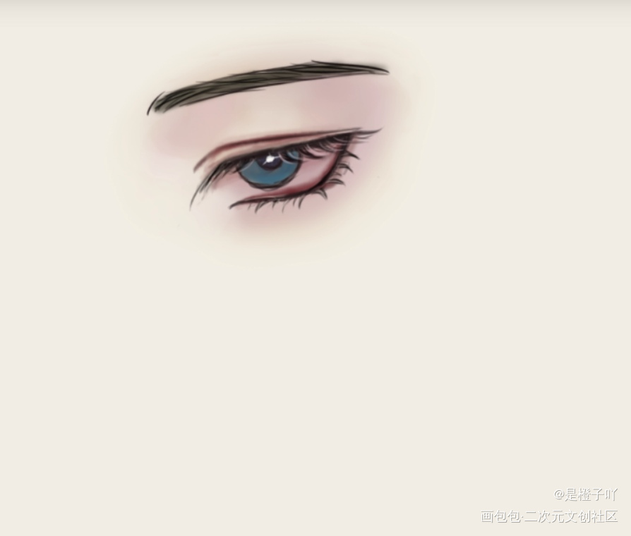 学着画了一个眼睛_板绘涂绘画作品