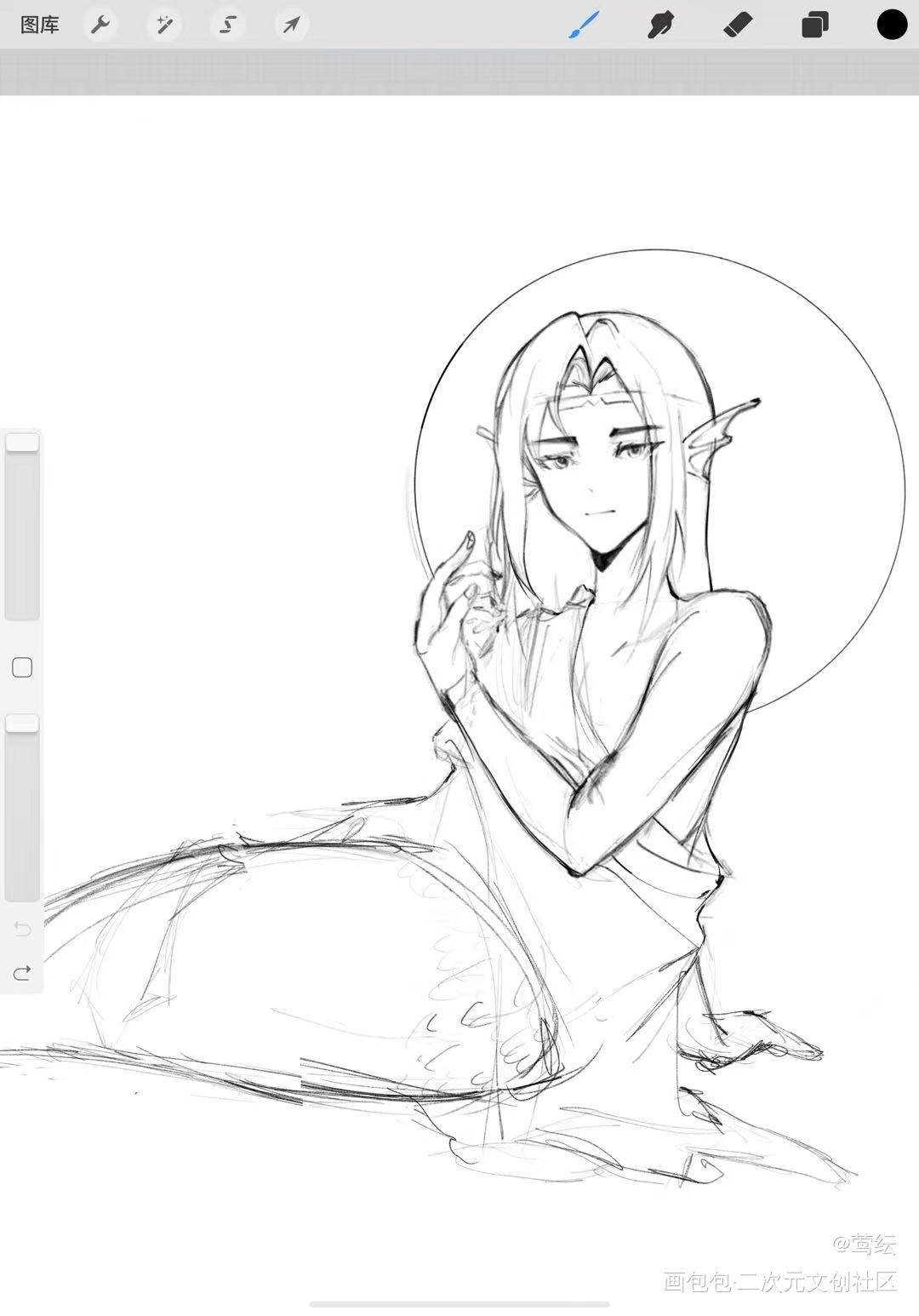 人鱼叽_魔道祖师蓝忘机绘画作品