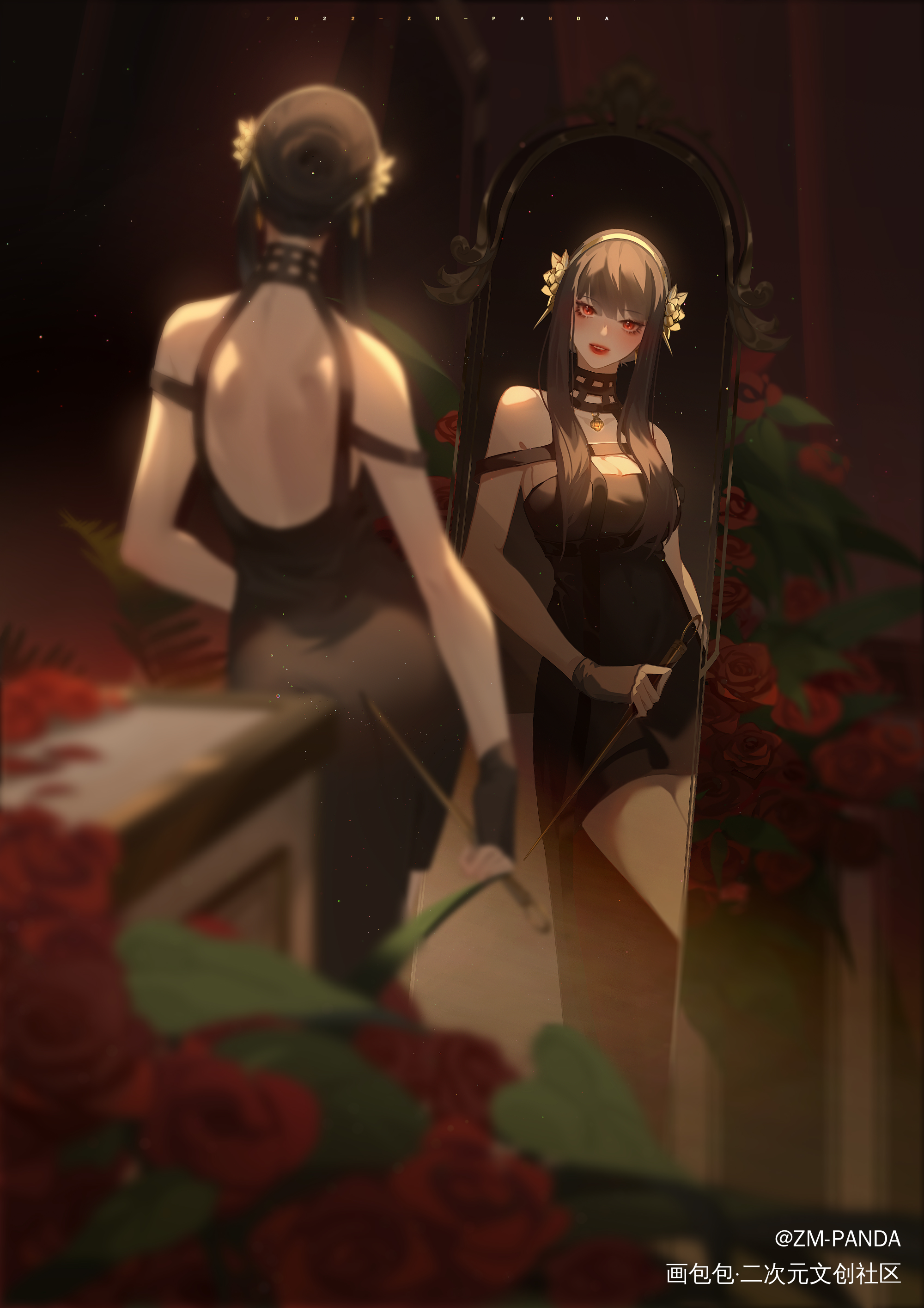 摸了_间谍过家家摸鱼页同人壁纸绘画绘画作品
