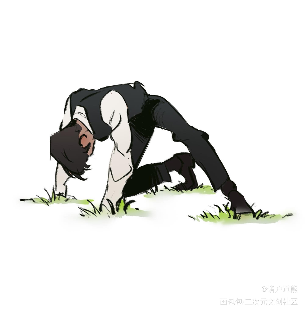 保时捷_平涂同人黑帮少爷爱上我速写摸鱼绘画绘画作品