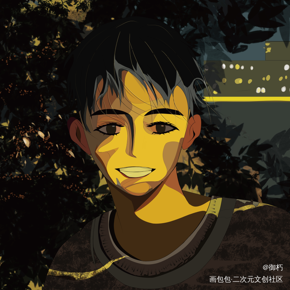 自己的OC_板绘涂平涂自设板绘绘画作品