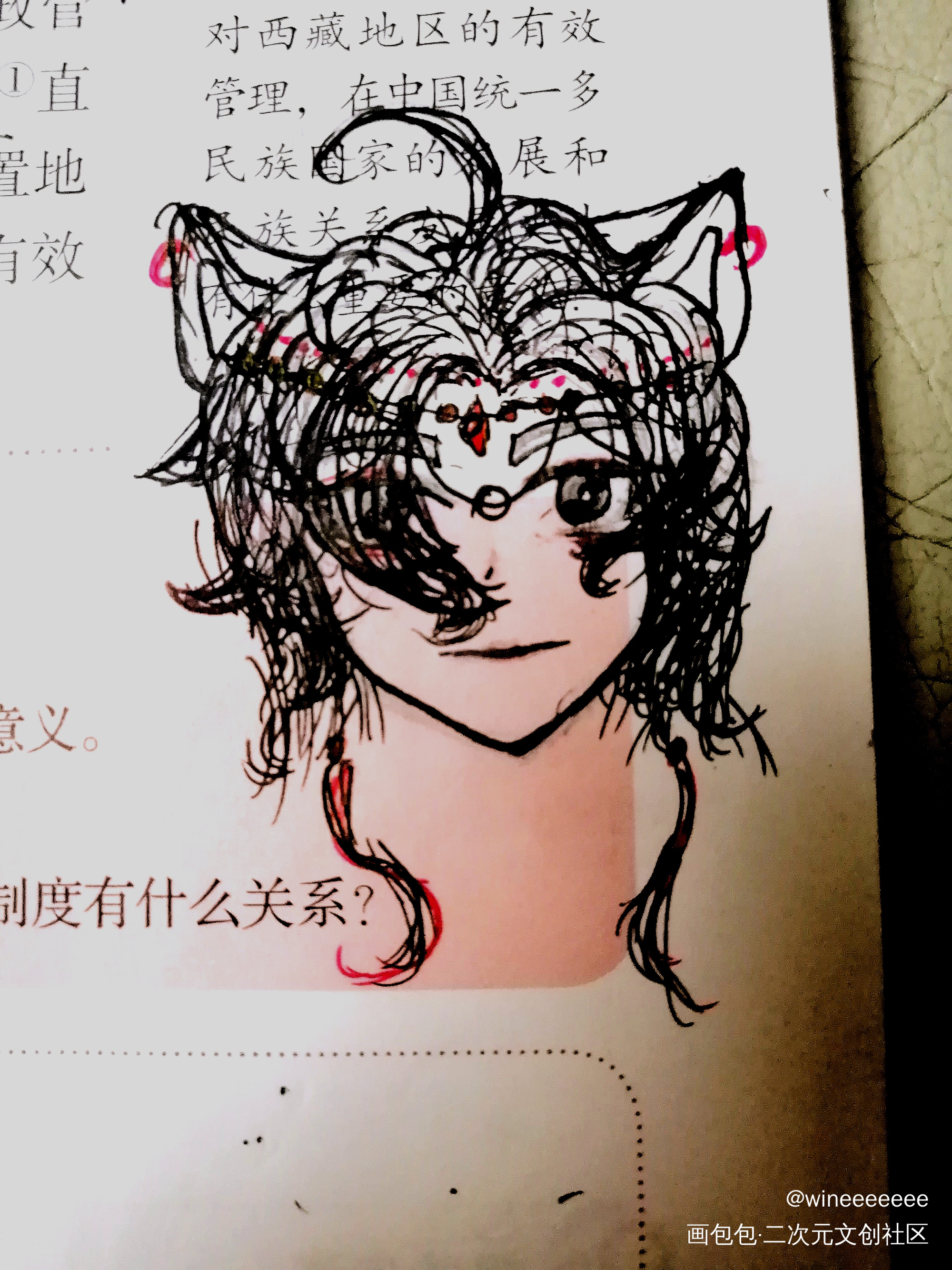 西域狐狸羡_魔道祖师蓝忘机魏无羡摸鱼页原耽绘画作品