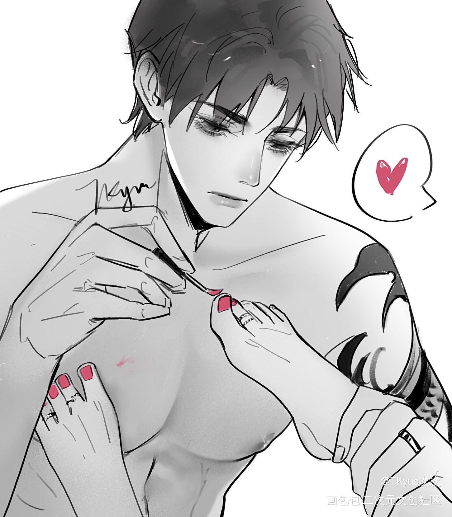 有始有终(?_188男团洛温绘画作品