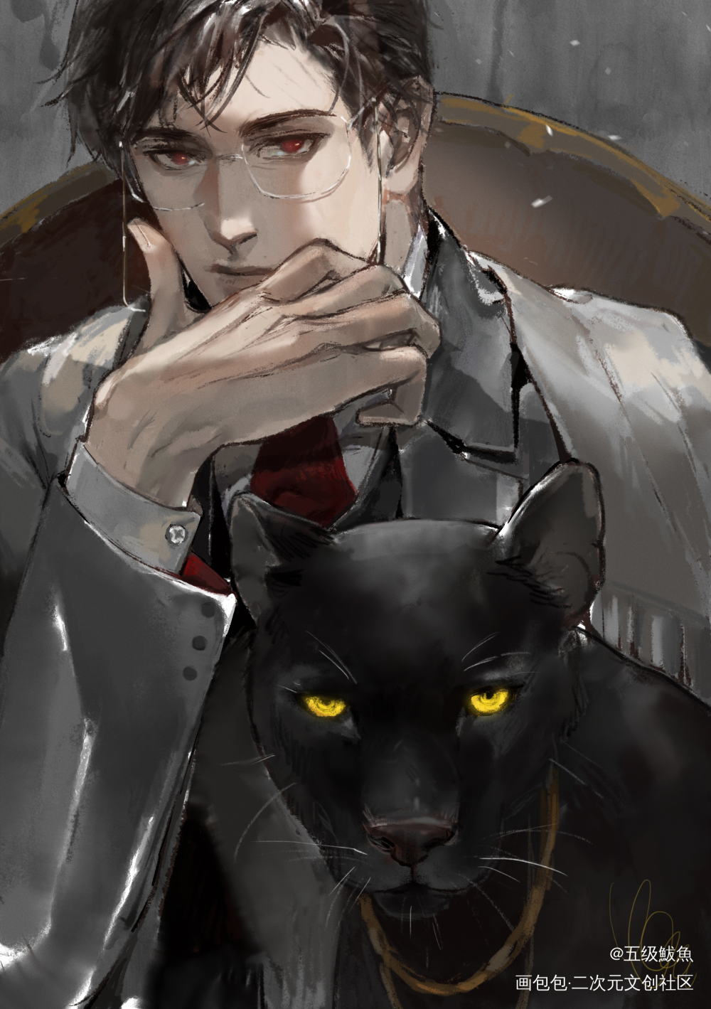 陆沉_光与夜之恋绘画作品