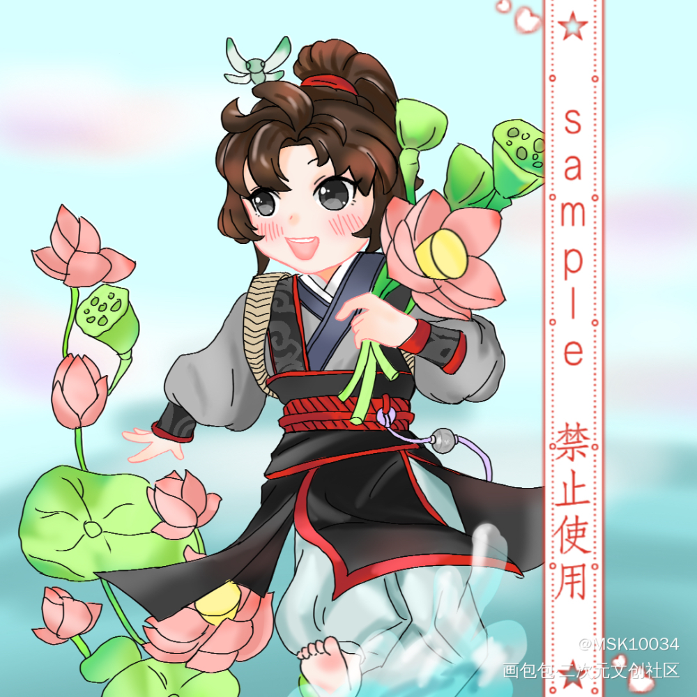羡宝儿～_魔道祖师忘羡魏无羡指绘绘画作品