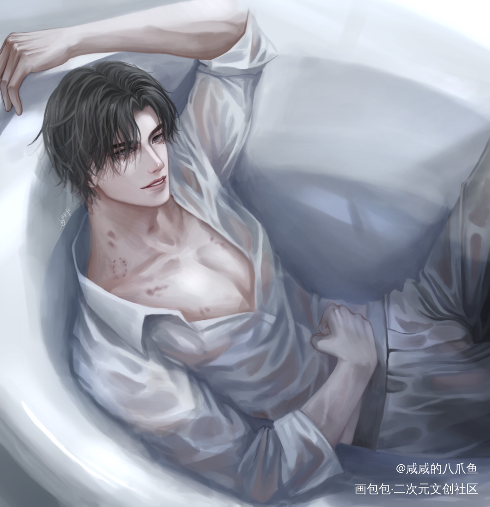 性感小羊，在线撩黎_谁把谁当真188男团赵锦辛绘画作品