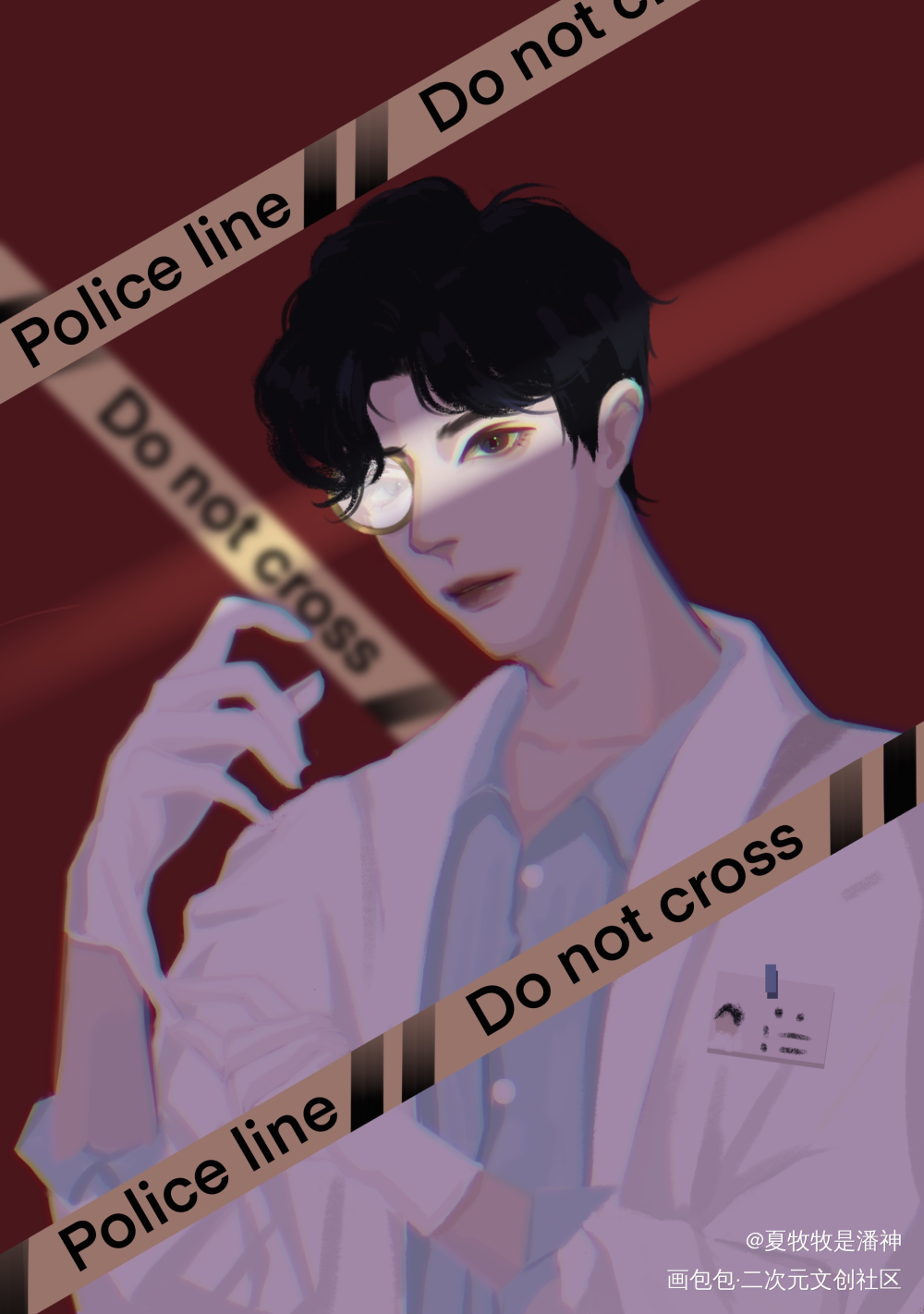 法医来了!_板绘涂伪厚涂美少年procreate原创oc绘画作品