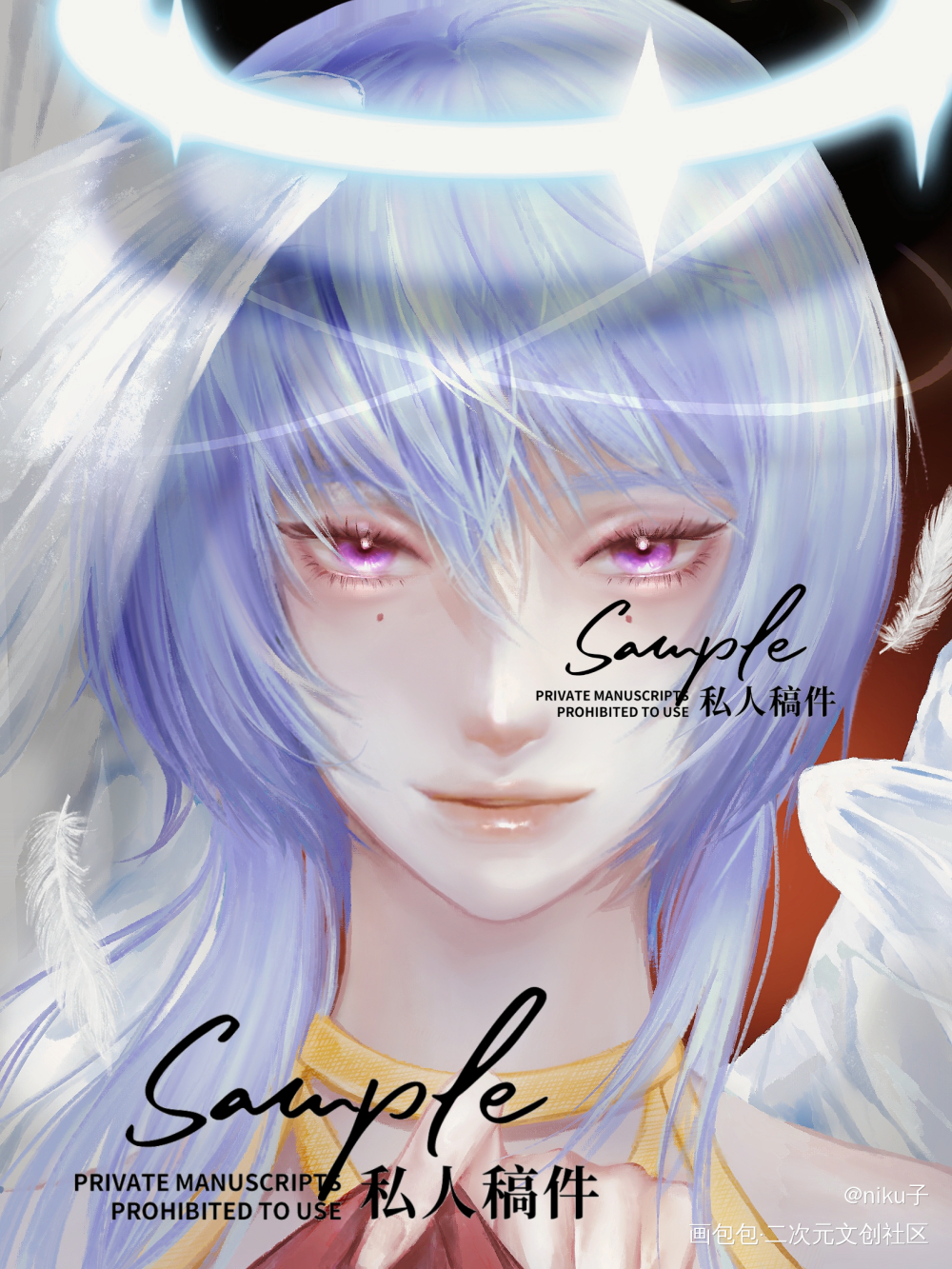 私人稿件_procreate头像约稿绘画oc绘画作品