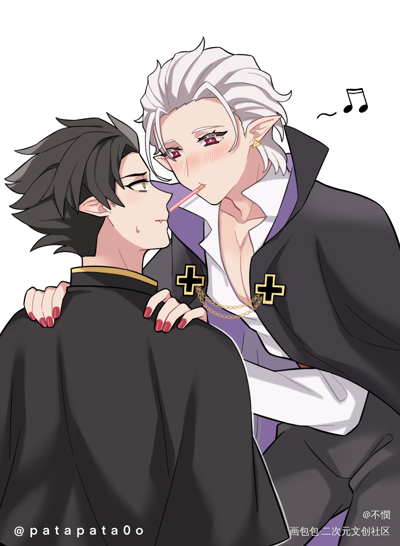pocky～_平涂日系同人半罗纳半田罗纳半田桃罗纳多吸血鬼马上死绘画作品