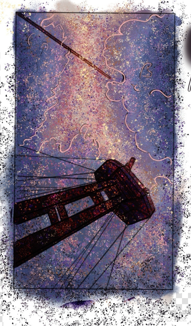葉_小蘑菇彩色条漫彩色漫画板绘涂黑白简笔绘画作品