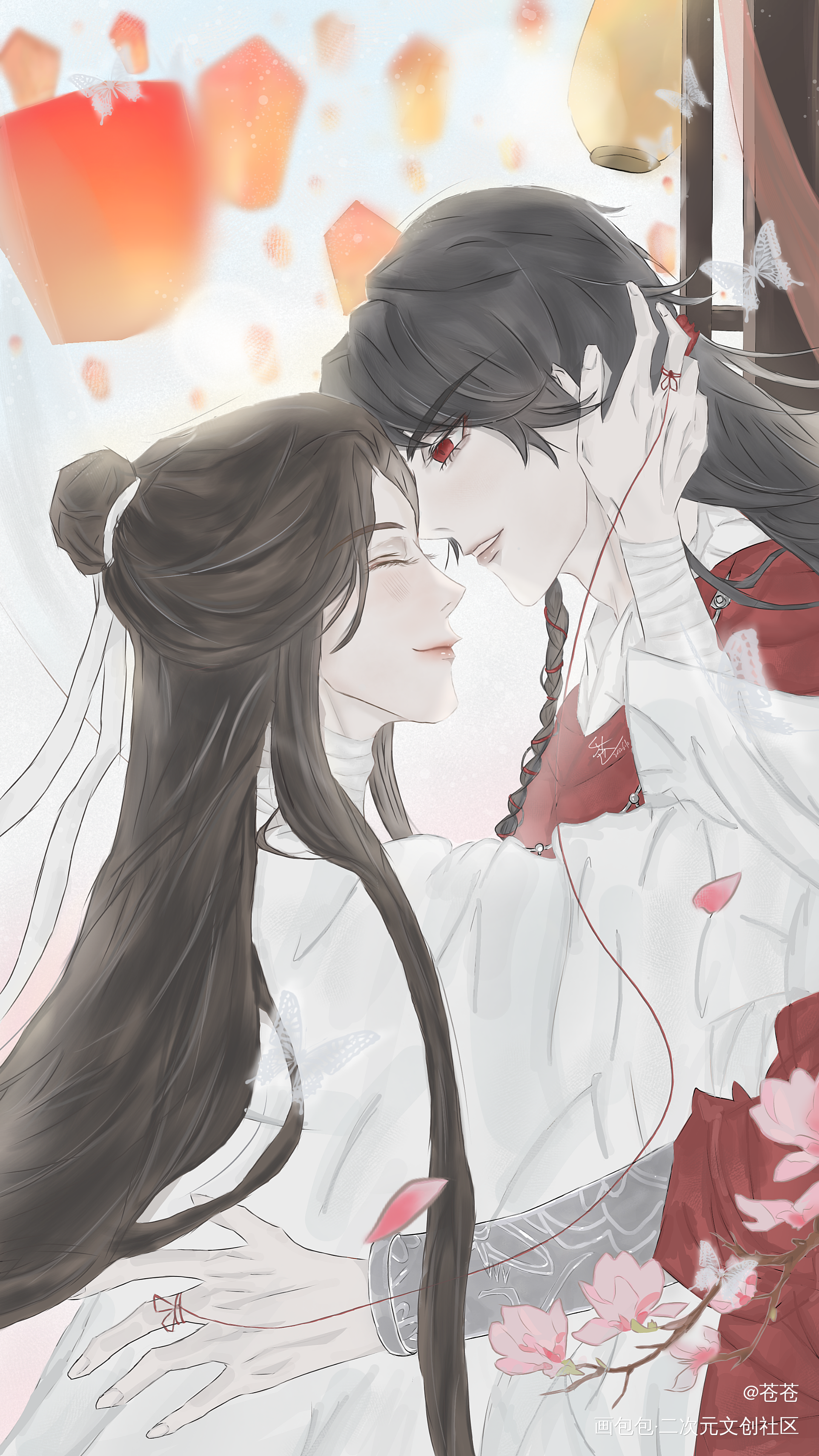 花城生贺图_天官赐福花怜绘画作品
