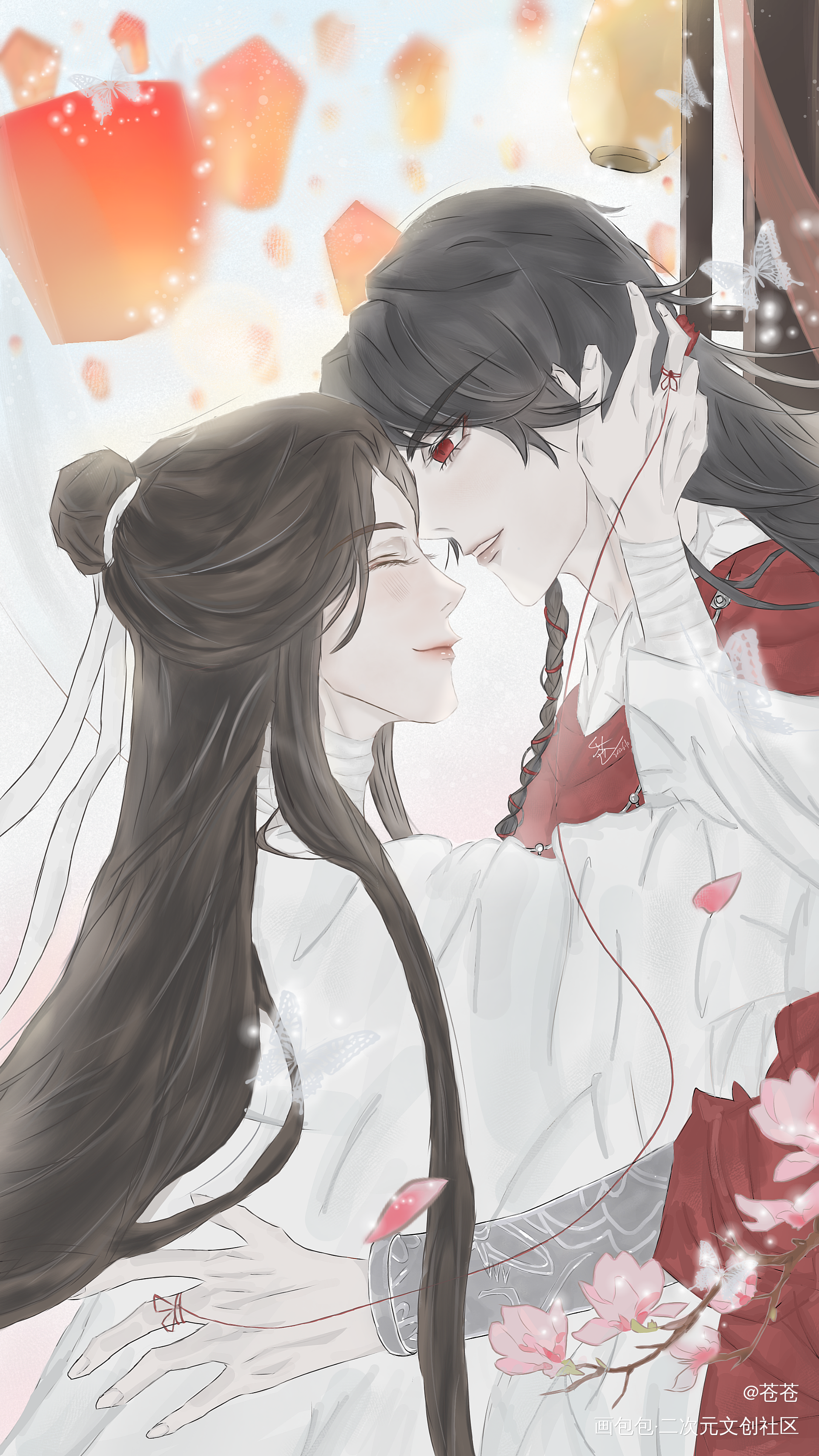 花城生贺图_天官赐福花怜绘画作品