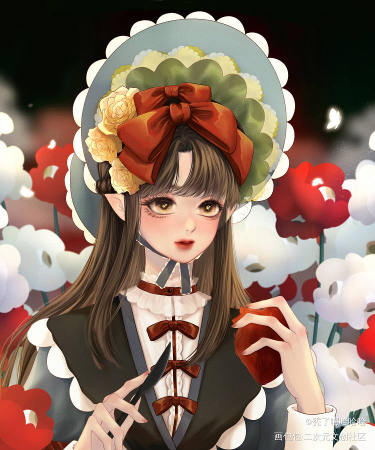 摸鱼图_板绘涂摸鱼页古风接稿绘画练习绘画绘画作品