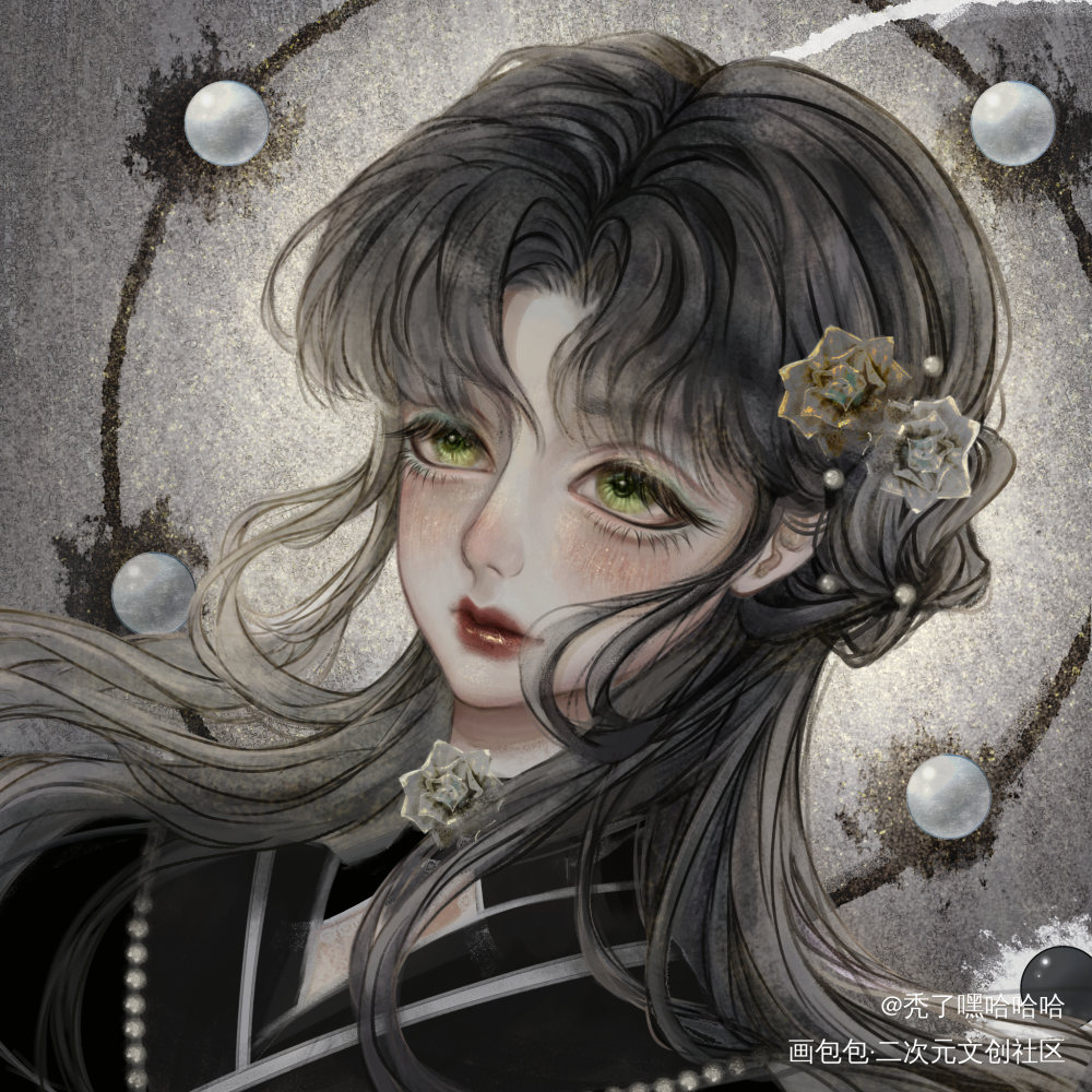 摸鱼图_板绘涂摸鱼页古风接稿绘画练习绘画绘画作品