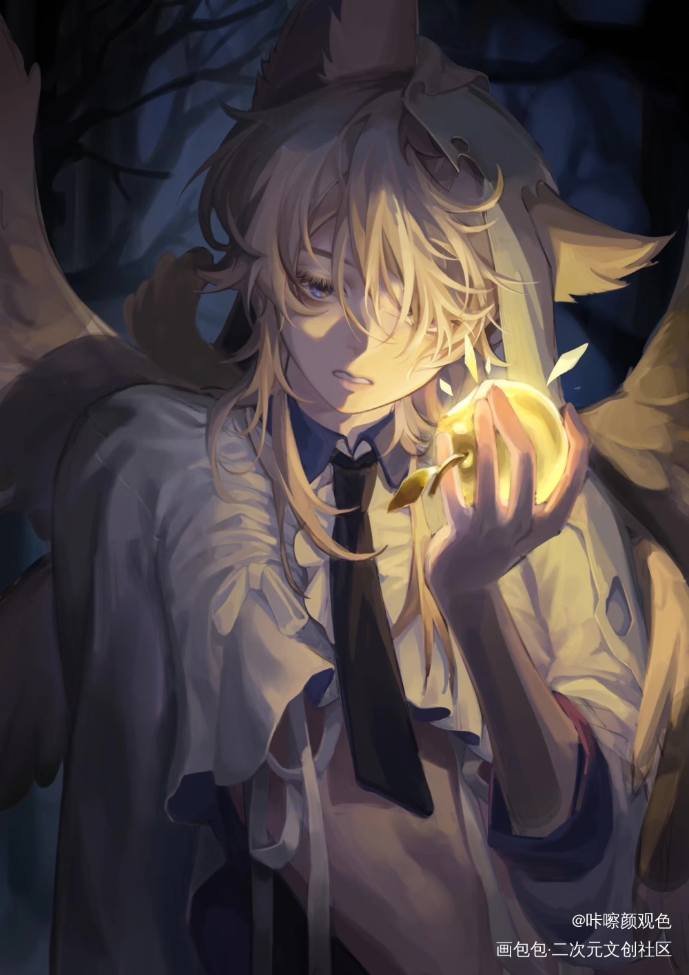 要吃一口吗？_插画自设绘画原创oc绘画作品
