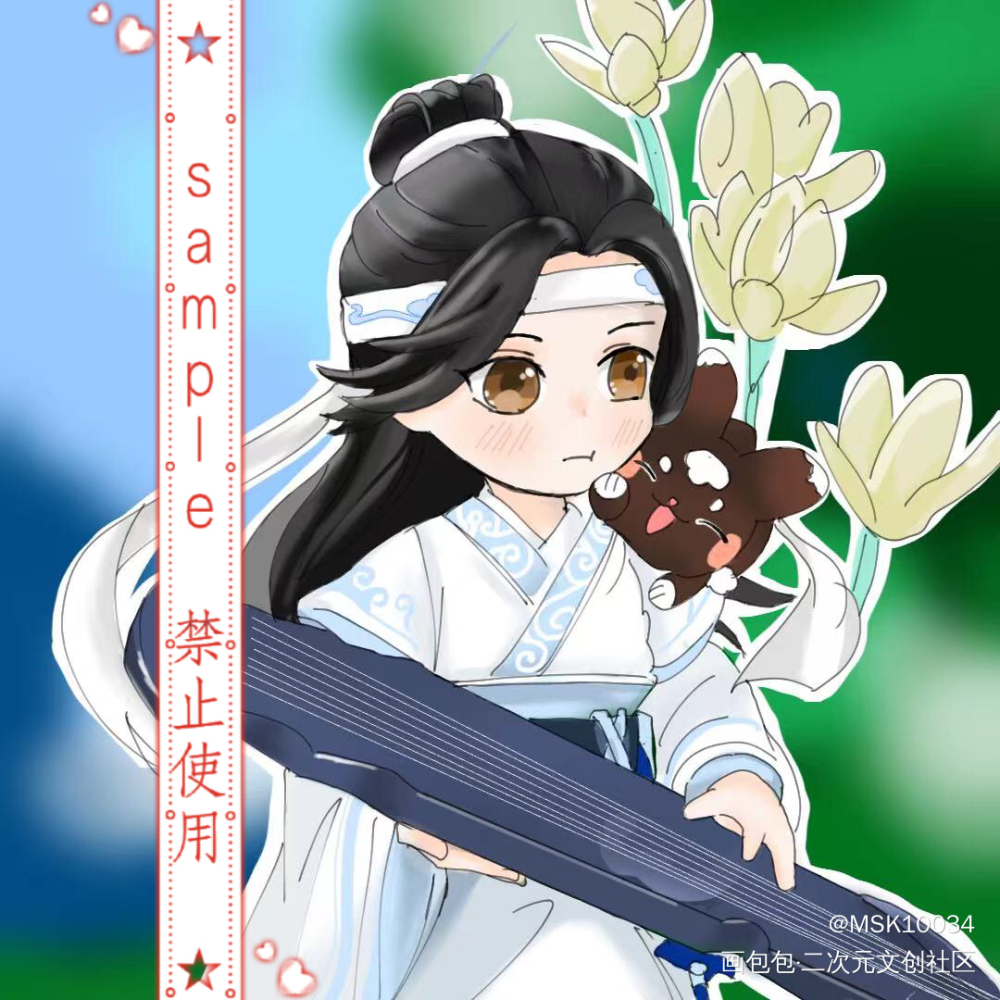 小叽_魔道祖师忘羡魏无羡指绘绘画作品