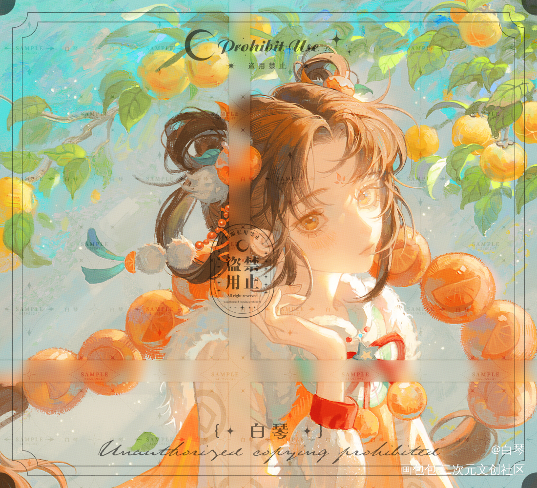 夏天到了_厚涂插图绘画绘画作品