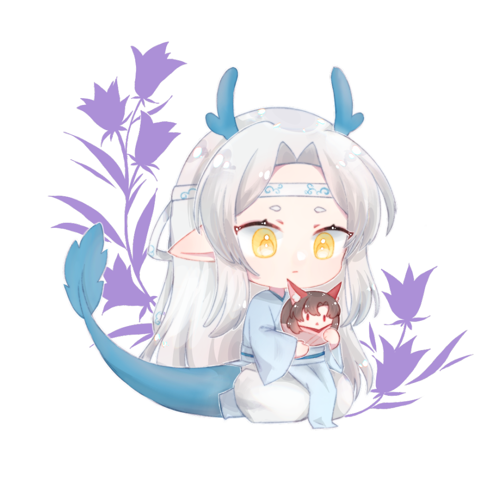 偷羡团叽一拳十个_魔道祖师忘羡蓝忘机Q版绘画作品