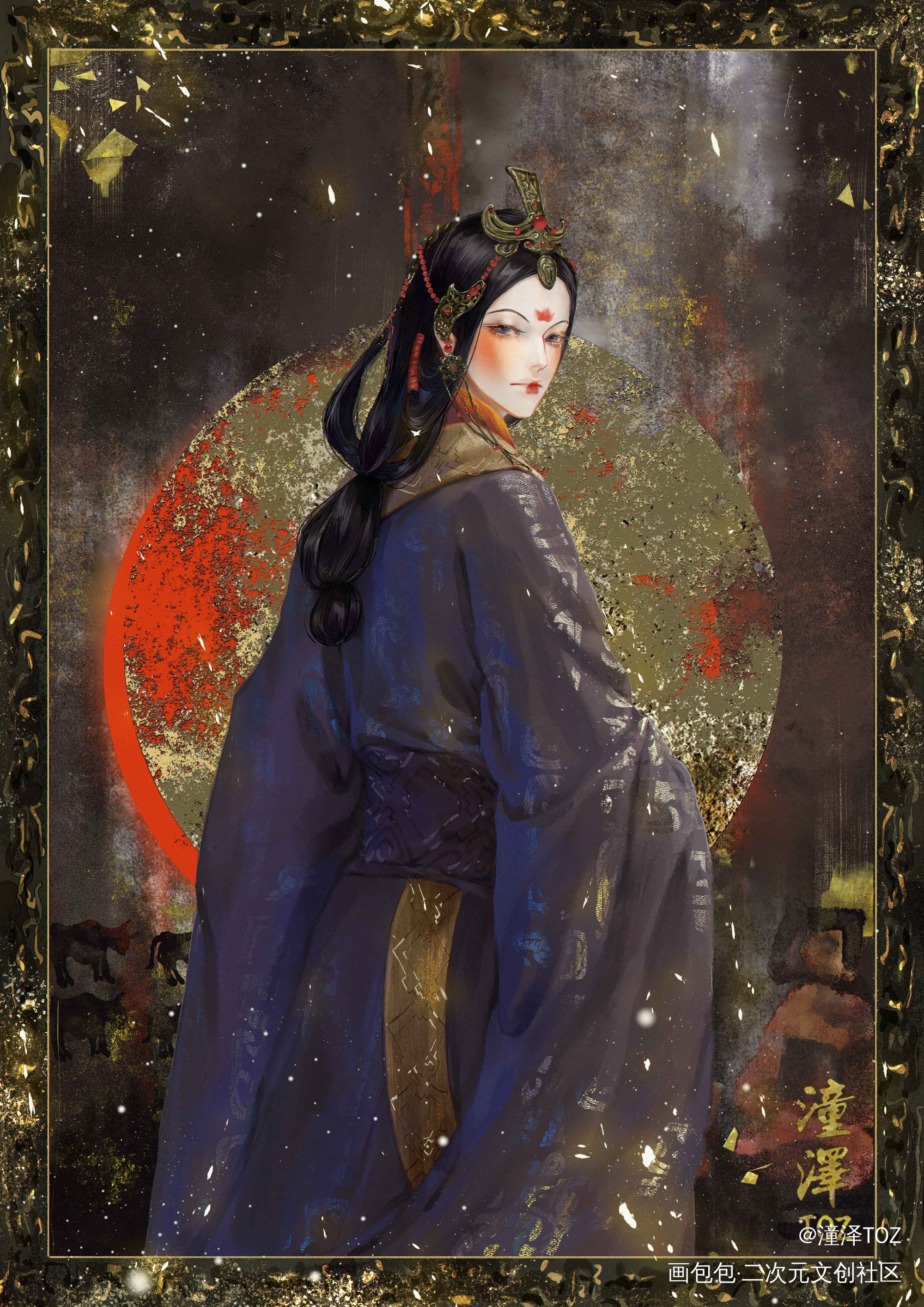 朝代拟人系列·秦_国风拟人朝代拟人秦朝古风插画绘画作品