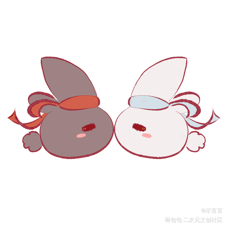 忘羡兔兔_魔道祖师忘羡蓝忘机魏无羡绘画作品
