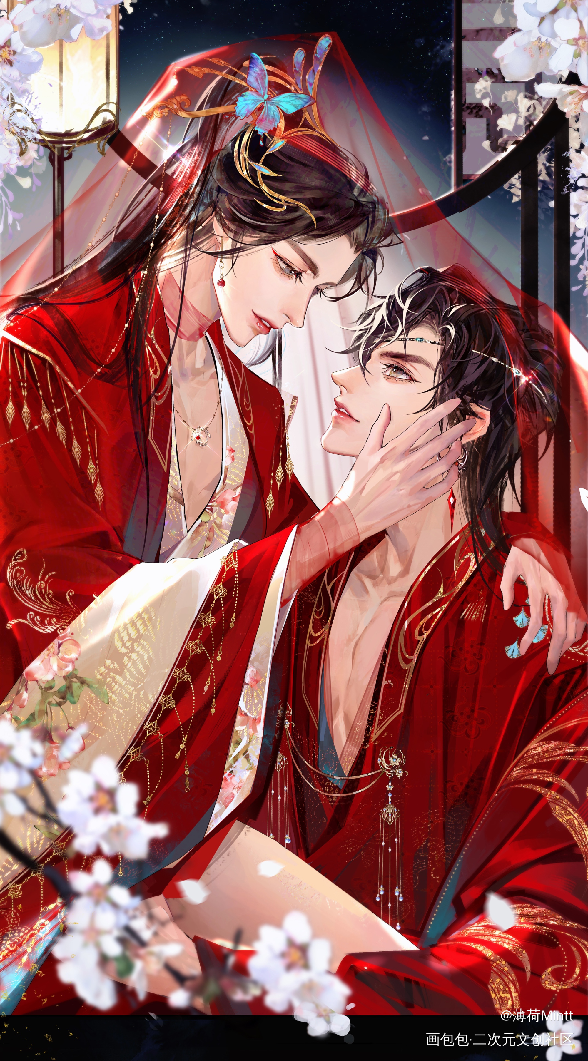 百世沦陷 大婚_天官赐福花怜绘画作品