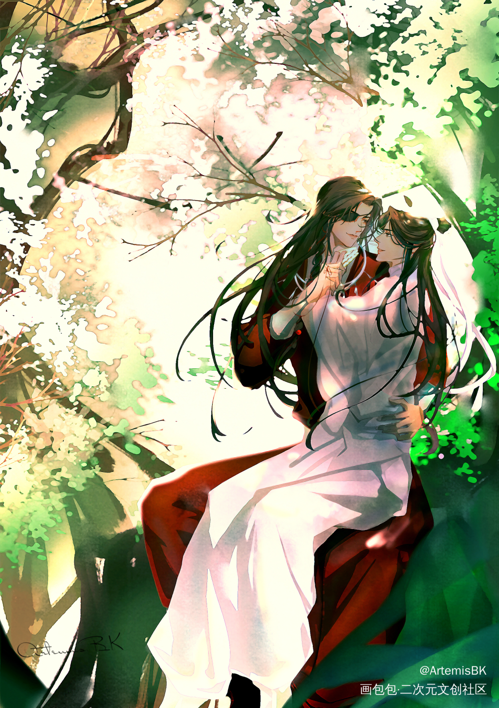 花花生日快乐！！！！_天官赐福花怜绘画作品