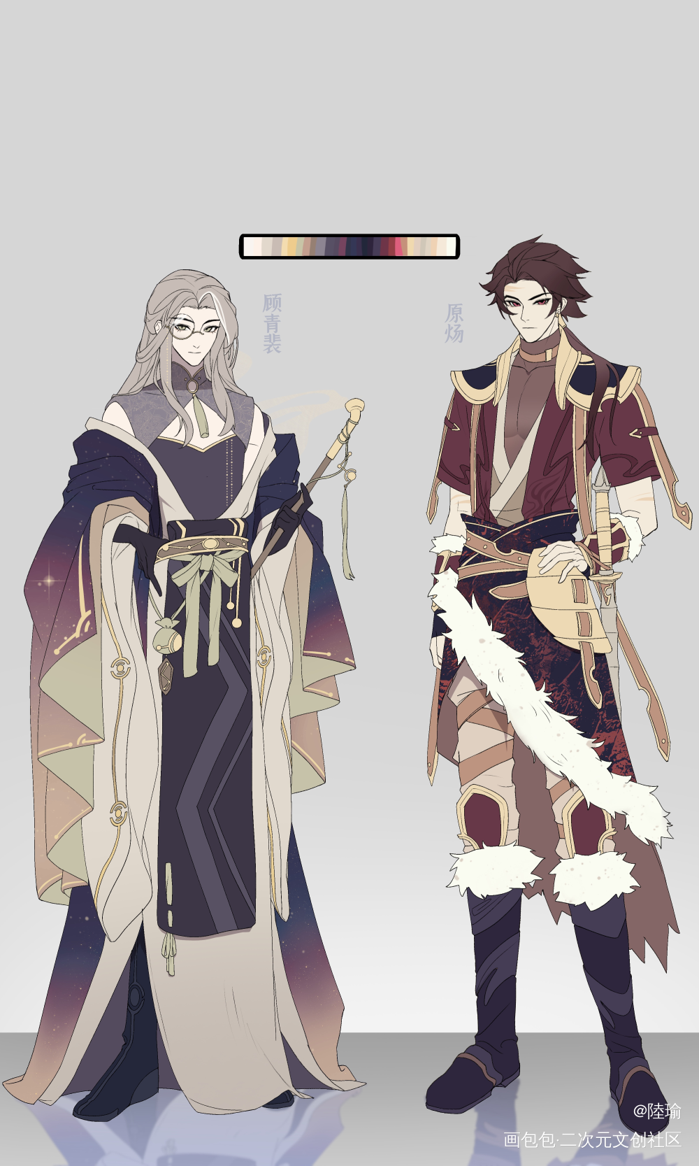 _原顾顾青裴原炀绘画作品