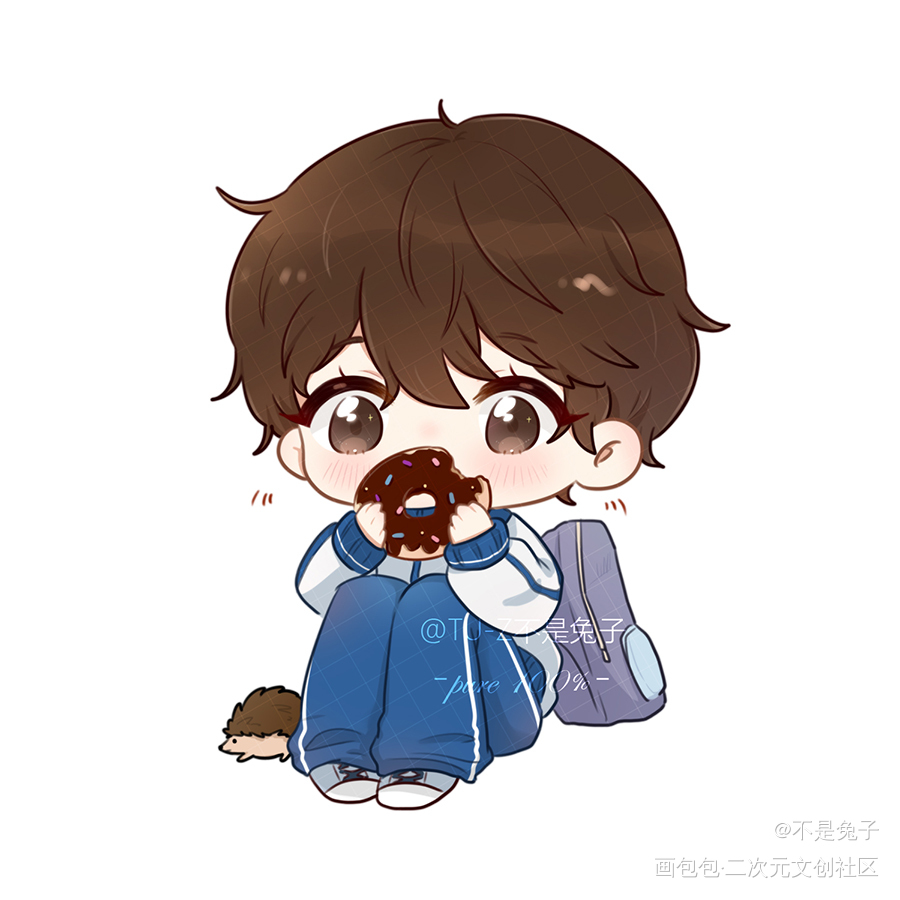 委托的被群群投喂的秀秀_娘娘腔188男团李程秀Q版同人绘画作品