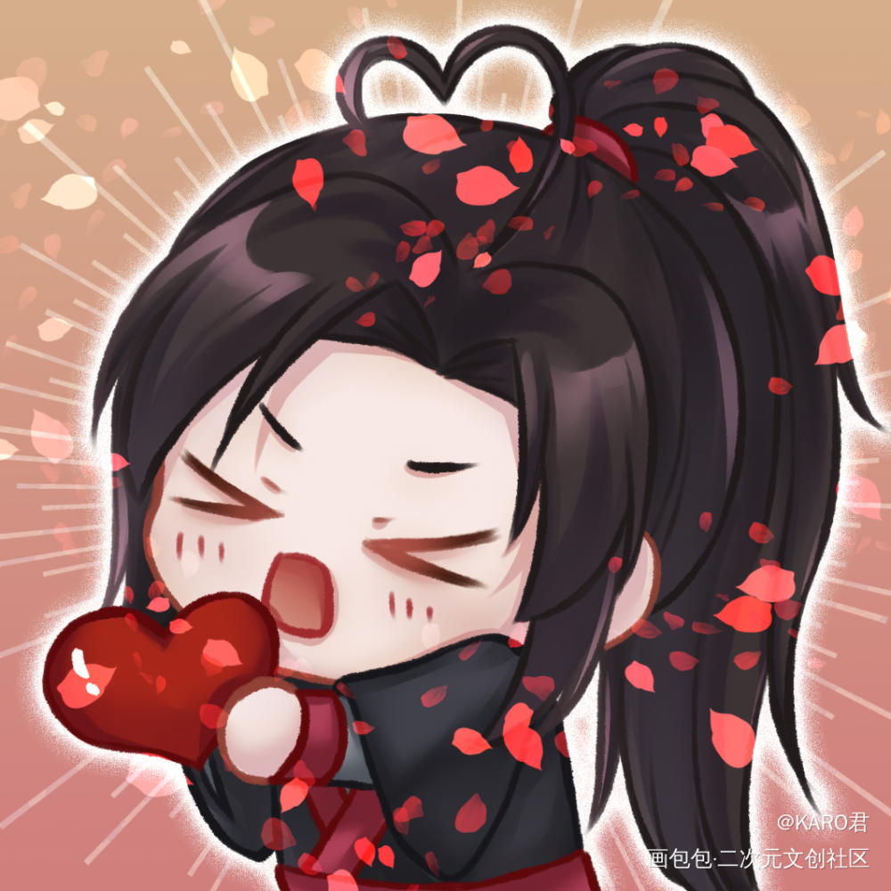 魔道情头_魔道祖师忘羡魏无羡可爱Q版我要上首推绘画作品