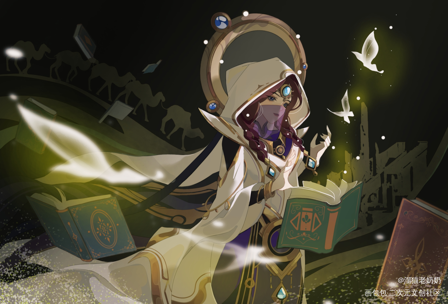 千窟城主🥰_王者荣耀伽罗插画绘画绘画作品