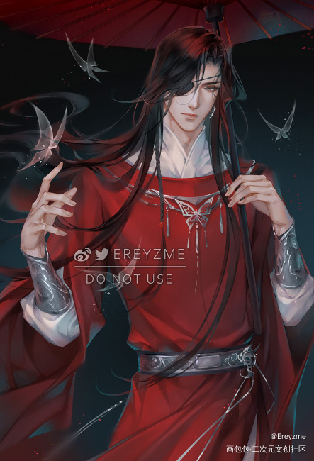 花城_天官赐福花怜花城绘画作品