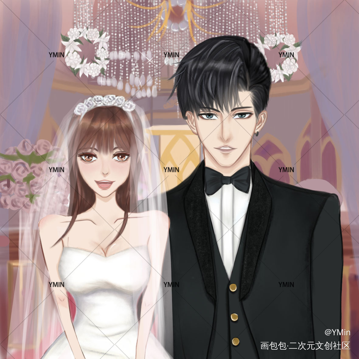 结芬了_板绘涂摸鱼页平涂头像约稿绘画作品
